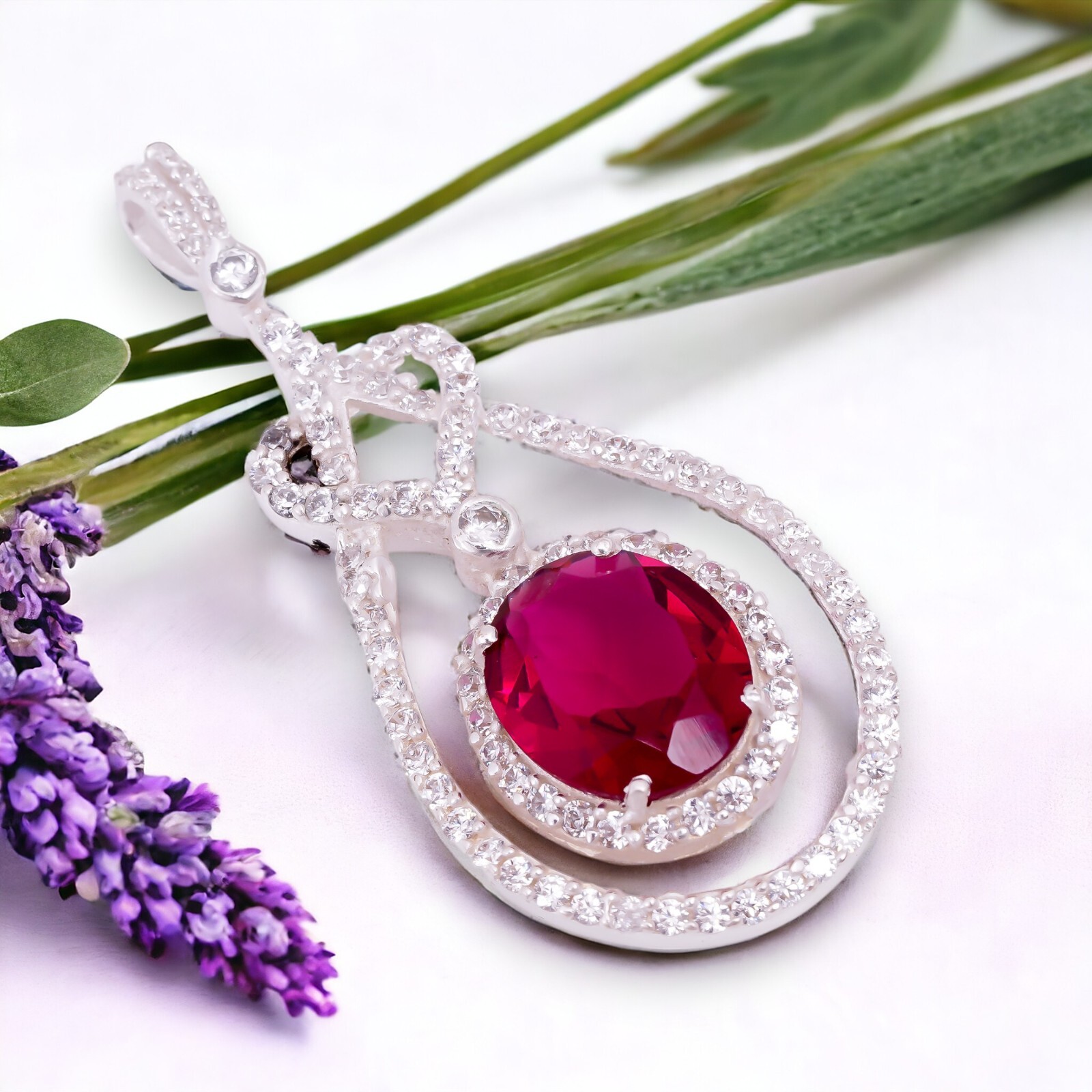 925 Sterling Silver Black Rhodonite Pendant Gift for Her