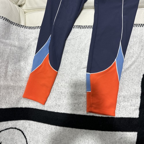 Wilo Sports Track Pants  Anthropologie Padded Navy/Orange $106 - Picture 4 of 9