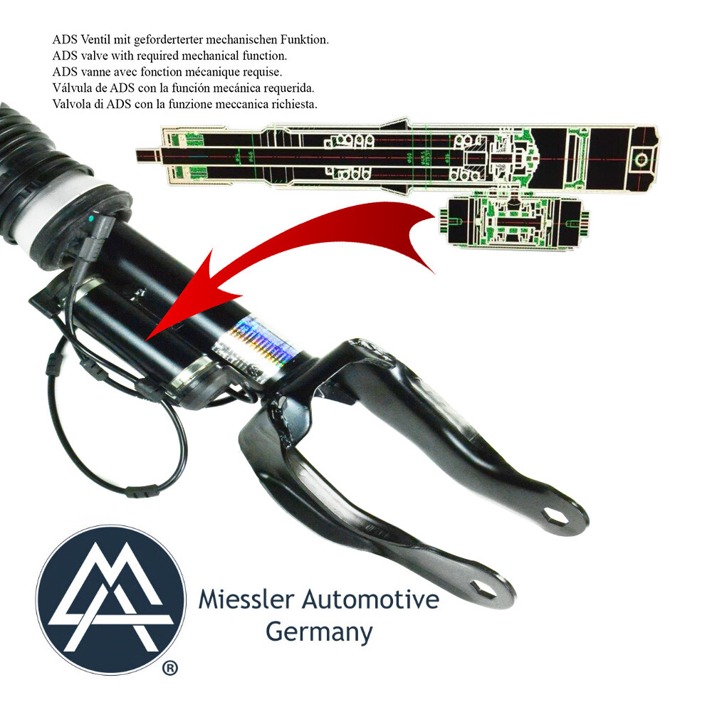 Mercedes GLS X166 Shock absorbing strut air suspension front left 