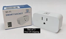 Home InVision Wi-Fi Smart Socket Phone Control Timing Smart Plug Set of 5
