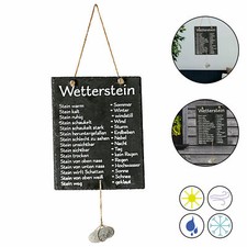 Schiefertafel Wetterstation Stein Wetterstein Tafel Wetterschild Garten Deko