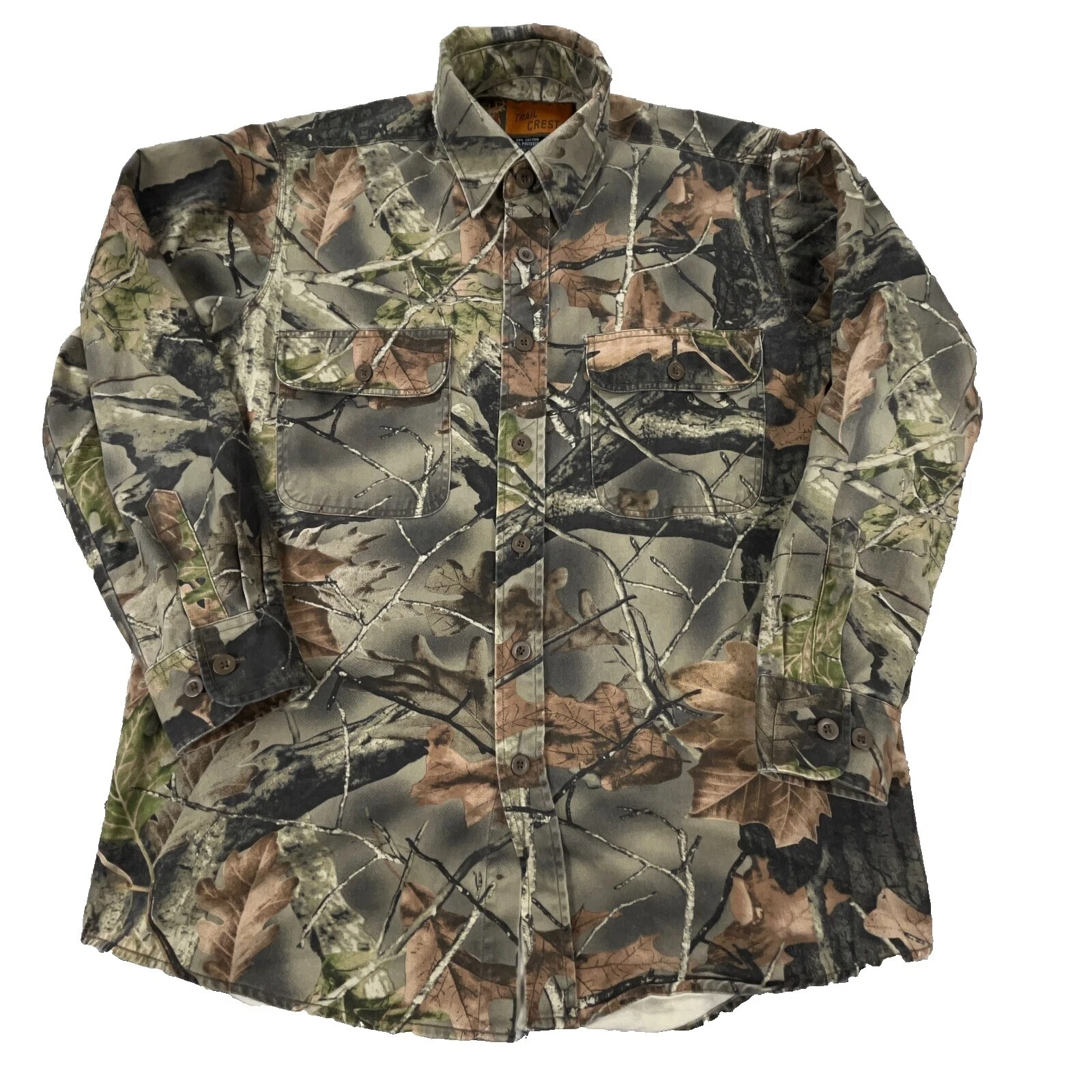 Crest Long Sleeve Solid Casual Button-Down Shirts for Men