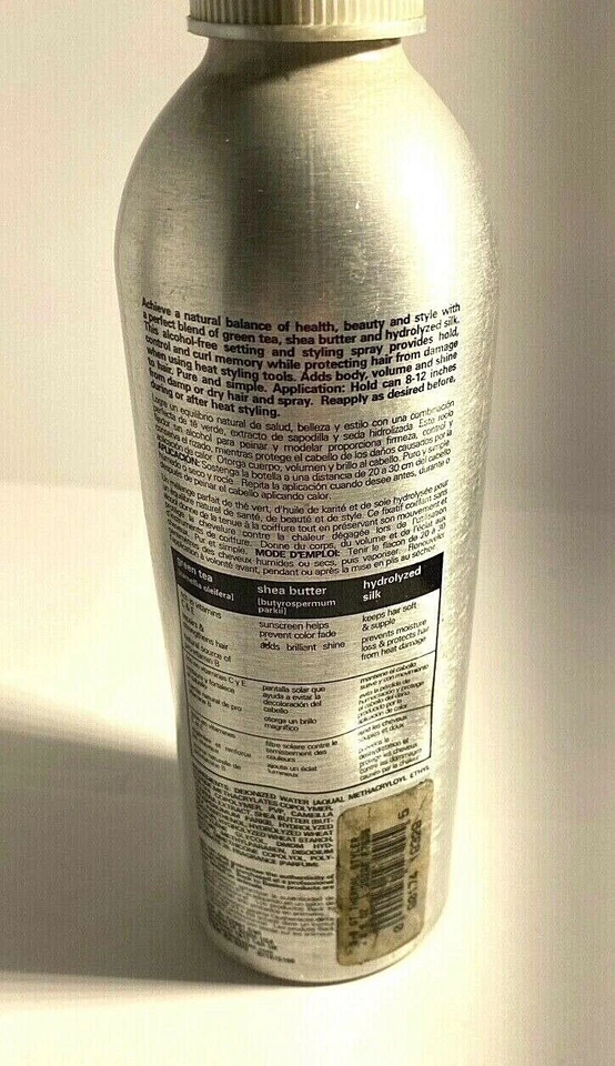 BACK TO BASICS THERMAL STYLER HEAT ACTIVATED SETTING SPRAY RARE SILK GREEN TEA+ - Image 2 of 2