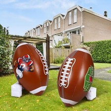 2 Pcs Giant Football Party Decoration Jumbo Inflatable Indoor Outdoor 47 Inch