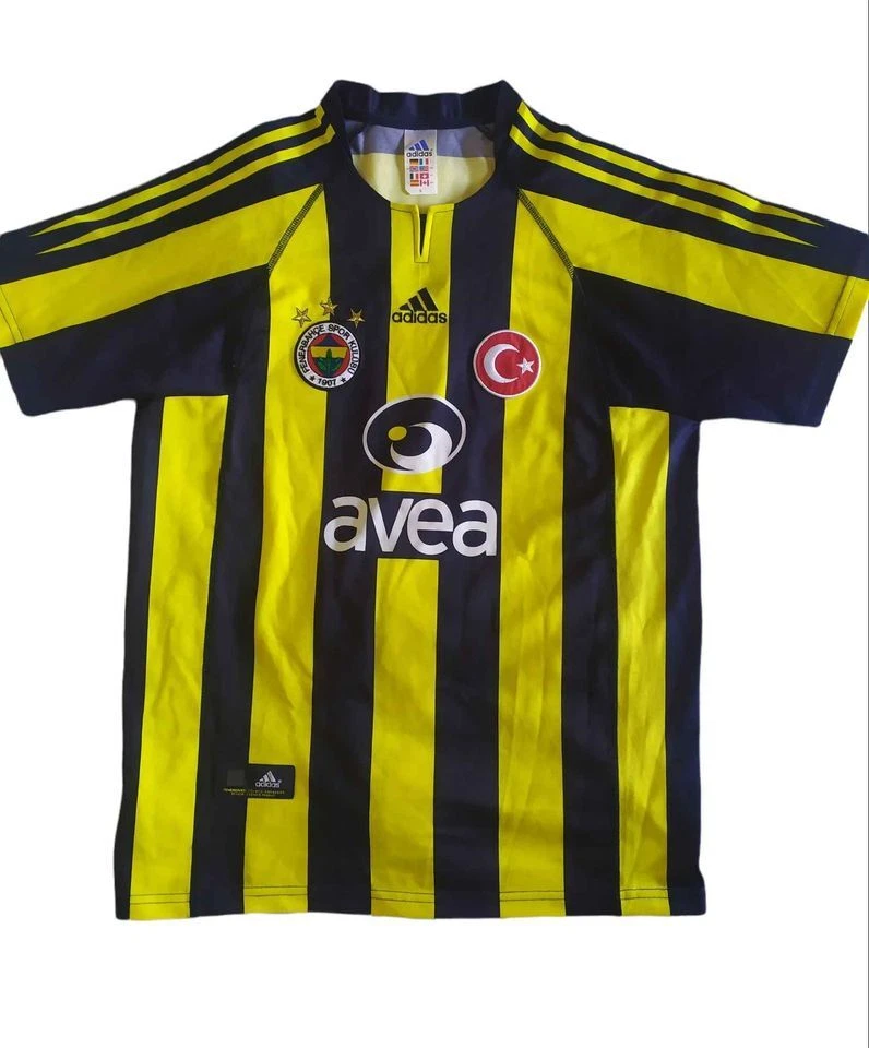 Maillot Fenerbahce Istanbul Manches Longues - Fan Shop Original - Taille L - Blanc/jaune/bleu