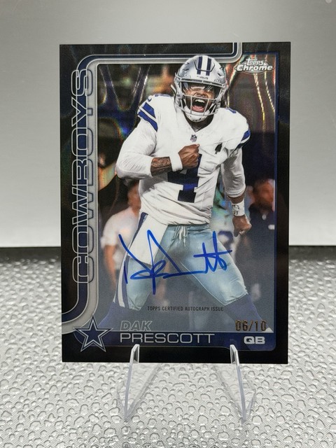 2025 Topps Chrome - Dak Prescott Black Auto /10! BA-DP Dallas Cowboys