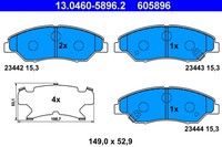 Bremsbelagsatz Scheibenbremse ATE 13.0460-5896.2 FüR KIA FK Sportage K00 Retona