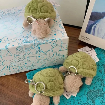 MARKENLOS Original Mr. Timmy Turtle Pendant Keychain Cute Girl Bag Doll Plush Toy Doll