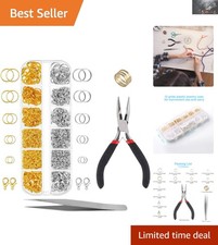 1200pcs Jewelry Making Kit: Jump Rings Lobster Clasps in Gold Silver