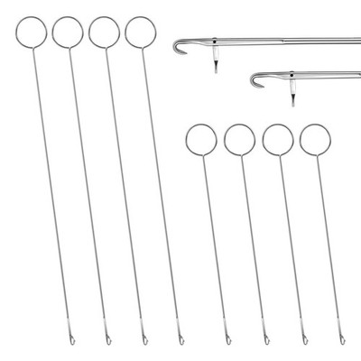 8 PCS Loop Turner Sewing Tool 2 Sizes with Latch for Silicone Beads Drawstring
