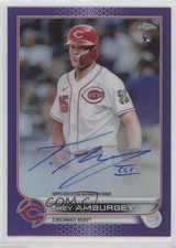 2022 Topps Chrome Rookie Purple Refractor 29/250 Trey Amburgey #RA-TA Auto 2f9
