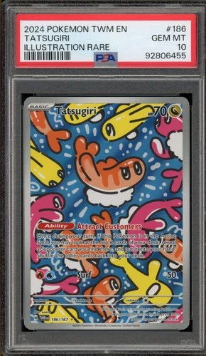 Pokemon Tatsugiri Twilight Masquerade Illustration Rare #186 PSA 10 Gem Mint