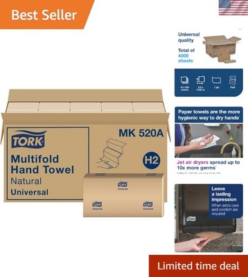 High-Absorbency Multifold Hand Towels - 16 Packs of 250, FSC Certified Paper