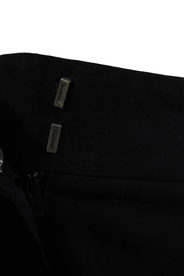 Шорты женские Theory с застежкой-крючком плоские передние карманы манжеты подол черные размер 4 - Изображение 4 из 4