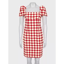 Valentino 100% Silk Fitted Dress Bow Detail UK 6/XS