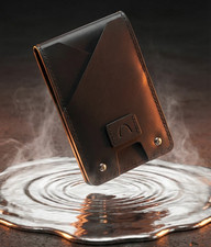 Slim RFID Blocking Metal Wallet for Men - Minimalist Aluminum Bifold Money Clip