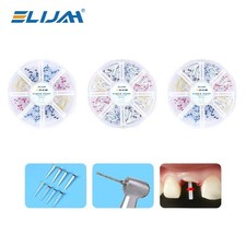 600Pcs/3 Box Dental Fiber Post Kits Screw/Straight Post Quartz Glass Thread Pile