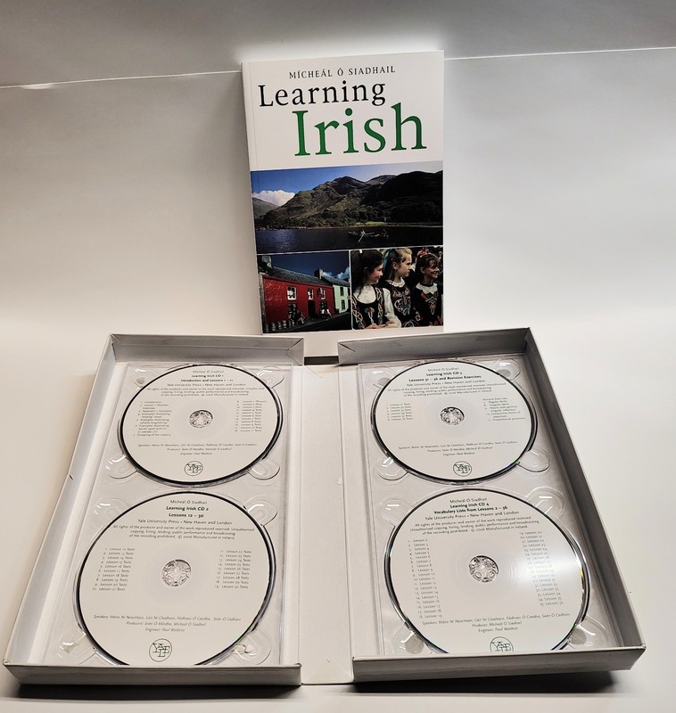 Learning Irish by Michael O'Siadhail Book and 4 x CDs Yale University Press - DM