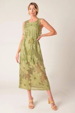 In My Free Time Woven Lace Midi Dress