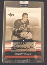 Ken Kavanaugh 2008 Donruss Silver Signatures Auto SS-KK Bears Legand SSP #14/34