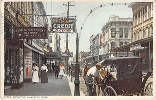 Market Street Galveston Texas Posted 1911