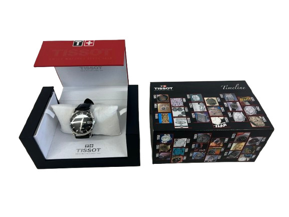 Tissot Heritage Visodate Black Leather Strap Watch w/Box + Booklets Charity
