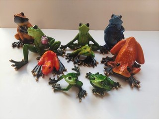 Miscellaneous Lot Frog Figurines Set Of Resin 9