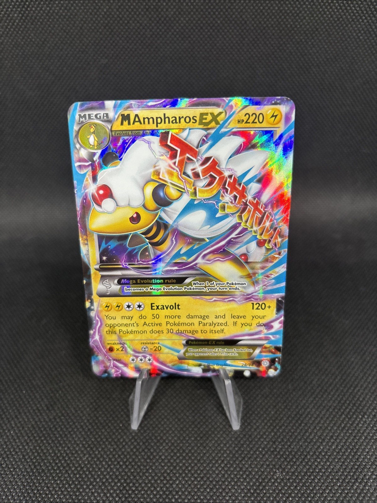 Pokémon TCG M Ampharos EX 28/98 XY Ancient Origins Ultra Rare Card