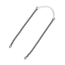 47" Iron Flat Chain Strap Purse Shoulder DIY Replacement White Grey