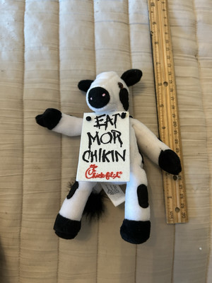 Limited Edition Chik-fil-a  Eat More Chikin  6  Novelty Plush - Adorable Sign
