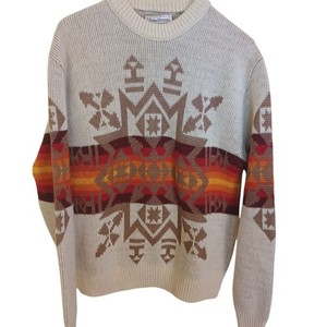 Vintage Pendleton 70s Chief Joseph Harding Aztec Southwestern Sweater Wool Large