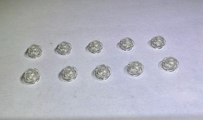 Lego Lot Of 10 1x1 Round Plate With Stud Trans Clear Transparent City New Plates