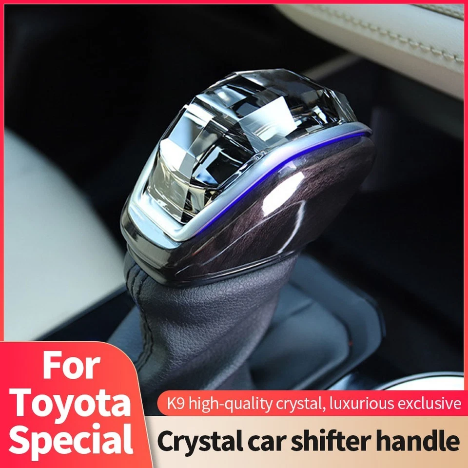 Car Crystal Handle Gear Shift Knob Gear Head with LED For Toyota RAV4 2020-2024 - Image 2 of 4