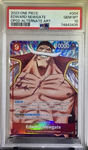 PSA 10 Edward Newgate OP02-004 Alt Art | One Piece TCG