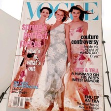 Vogue April 1997 Amber Valletta Carolyn Murphy Shalom Harlow Lindberg Coddington