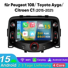 2+64G Carplay Für Toyota Aygo II Citroen C1 Peugeot 108 Android15 Autoradio Navi