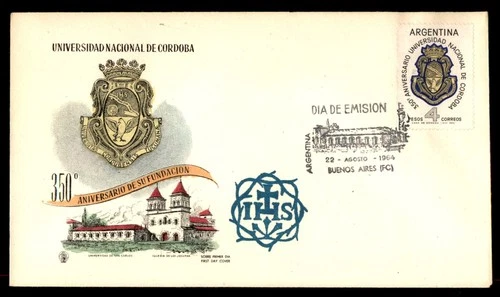Mayfairstamps Argentina FDC 1964 National University of Cordoba 350th anniversar