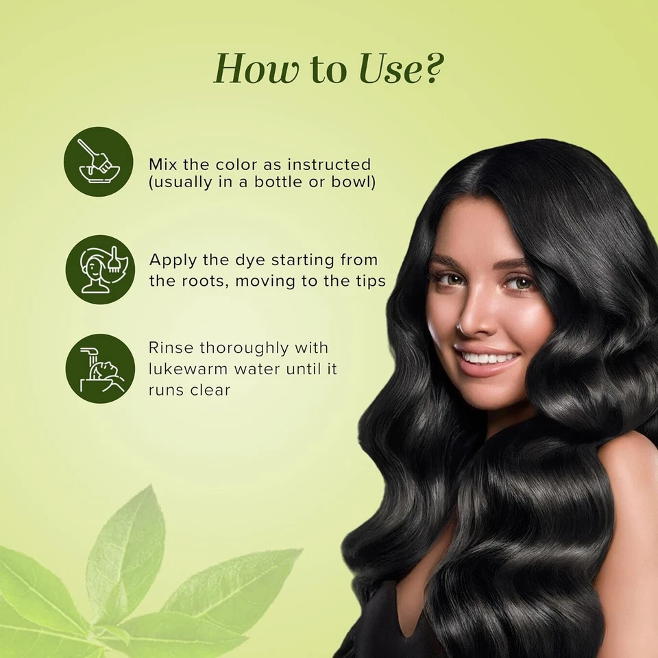 Khadi Natural Herbal Hair Color Black 150 gm - Image 3 of 4