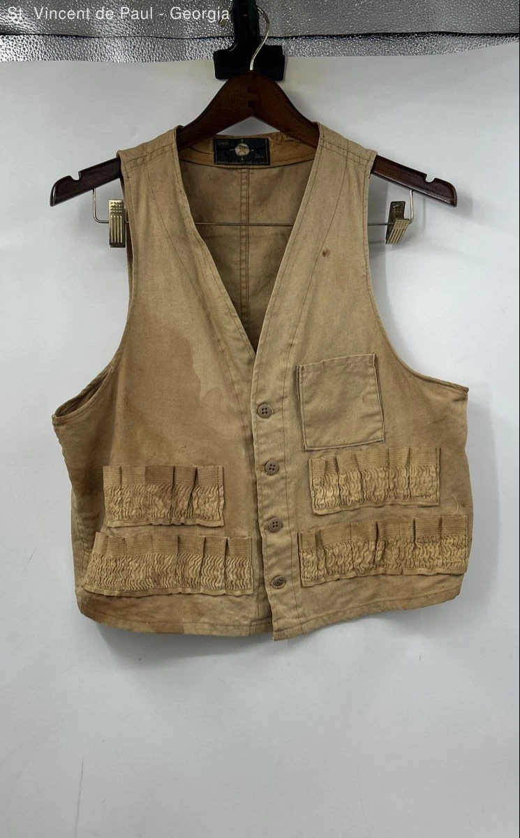 Sears Field Tested Outdoors Vest Men's Large Beige Flaws