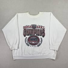 Vintage 1991 New York Giants Sweatshirt Mens XL NFL Football Logo 7 SB XXV Boxy