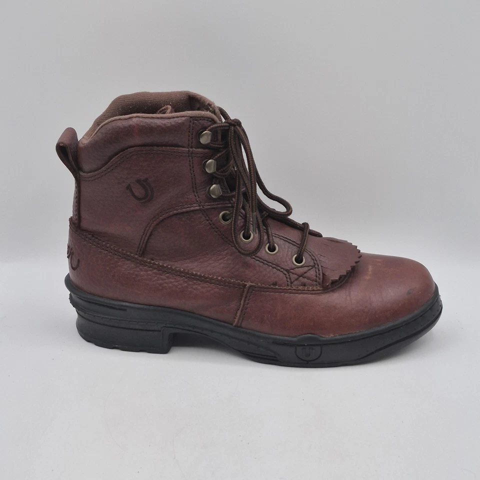 Botas Roper Para Hombre Talla 8 Marrón Herraduras Kiltie Con Cordones Trabajo Western 20-360-400 Foto 4 de 4