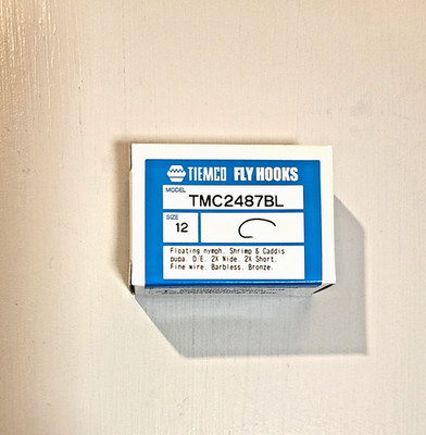 100 Tiemco Fly Tying Hooks, TMC 2487BL, Size 12