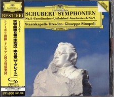 SCHUBERT Symphonies Nos. 8 9 / Giuseppe Sinopoli-SD CD, 2011, DG Japan