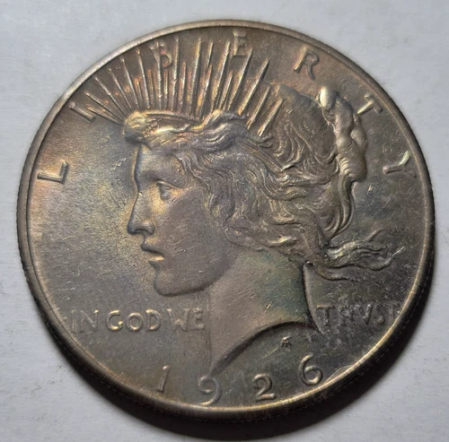 1926-P PEACE Liberty $1 Dollar 90% Silver Coin ~ Original BUnc ~ Stunning Toning
