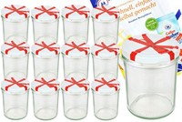 12 SturzgläSer 435Ml Weiß Schleife MarmeladengläSer EinmachgläSer Glas Geschenk