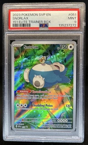 2023 Pokemon SV Black Star Promos Snorlax #051 PSA 9