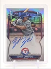 WYATT LANGFORD 2023 BOWMAN CHROME DRAFT 1ST REFRACTOR AUTO /499 Q0004