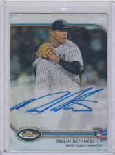 2012 Dellin Betances Topps Finest ROOKIE AUTO REFRACTOR /199 - DB NY Yankees