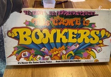 VINTAGE 1978 BONKERS COMPLETE BOARD GAME PARKER BROS #51 USA MADE ZANY FUN