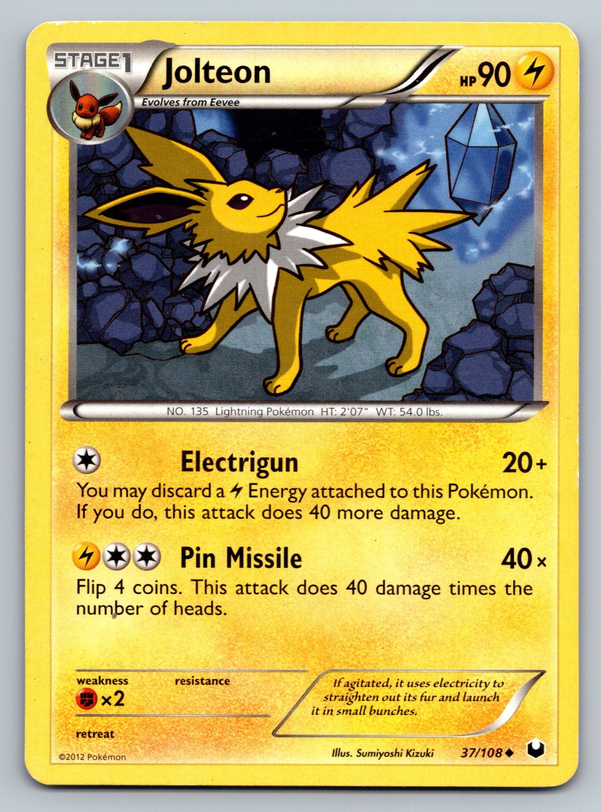 Jolteon Normal Uncommon Dark Explorers 37/108 MP